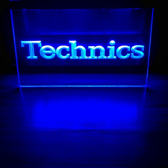 Other | Technics Led Neon Blue Light Sign 8x12 | Poshmark